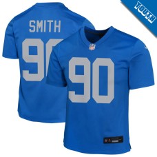 Youth Detroit Lions Blue Alternate #90 Chris Smith Game Jersey Youth Detroit Lions Blue Alternate #90 Chris Smith Game Jersey