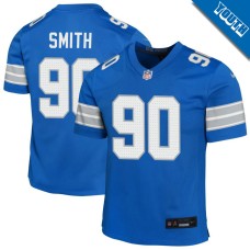 Youth Detroit Lions Blue #90 Chris Smith Game Jersey Youth Detroit Lions Blue #90 Chris Smith Game Jersey