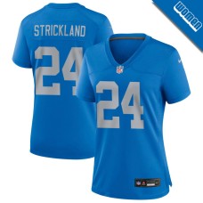 Women's Detroit Lions Blue Alternate #24 Loren Strickland Game Jersey Women's Detroit Lions Blue Alternate #24 Loren Strickland Game Jersey