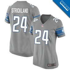 Women's Detroit Lions Gray Alternate #24 Loren Strickland Game Jersey Women's Detroit Lions Gray Alternate #24 Loren Strickland Game Jersey