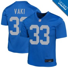 Youth Detroit Lions Blue Alternate #33 Sione Vaki Game Jersey Youth Detroit Lions Blue Alternate #33 Sione Vaki Game Jersey