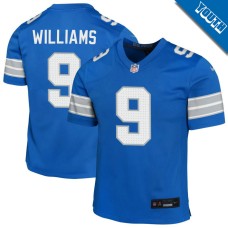 Youth Detroit Lions Blue #9 Jameson Williams Game Jersey