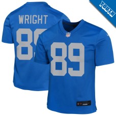 Youth Detroit Lions Blue Alternate #89 Brock Wright Game Jersey Youth Detroit Lions Blue Alternate #89 Brock Wright Game Jersey