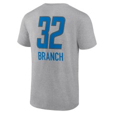 Brian Branch Detroit Lions Team Wordmark Player T-Shirt - Heather Gray