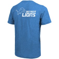 Detroit Lions Majestic Threads Tri-Blend Pocket T-Shirt - Blue