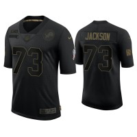 Men Detroit Lions #73 Jonah Jackson Black 2020 Salute to Service Limited Jersey