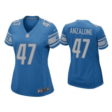 Women Detroit Lions #34 Alex Anzalone Blue Game Jersey Women Detroit Lions #34 Alex Anzalone Blue Game Jersey
