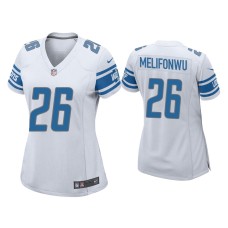 Women Detroit Lions #26 Ifeatu Melifonwu White Game Jersey Women Detroit Lions #26 Ifeatu Melifonwu White Game Jersey