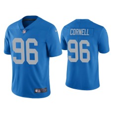 Men Detroit Lions #96 Jashon Cornell Vapor Limited Blue Jersey