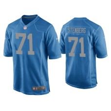 Men Detroit Lions #71 Logan Stenberg Blue Throwback Game Jersey Men Detroit Lions #71 Logan Stenberg Blue Throwback Game Jersey