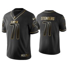 Men Detroit Lions #71 Golden Edition Vapor Limited Lions Logan Stenberg Black Jersey Men Detroit Lions #71 Golden Edition Vapor Limited Lions Logan Stenberg Black Jersey