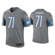 Men Detroit Lions #71 Color Rush Legend Logan Stenberg Steel Jersey Men Detroit Lions #71 Color Rush Legend Logan Stenberg Steel Jersey