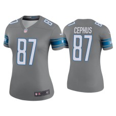 Women Detroit Lions #87 Color Rush Legend Quintez Cephus Steel Jersey Women Detroit Lions #87 Color Rush Legend Quintez Cephus Steel Jersey