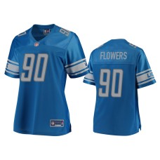 Women Detroit Lions #90 Trey Flowers Blue Pro Line Jersey Women Detroit Lions #90 Trey Flowers Blue Pro Line Jersey